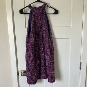 Zara Purple Black Halter Sundress